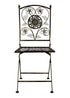 Chivari Vintage Copper Gold Brushed Barcelona Bistro Folding Chair CBBMC-AX-T