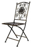 Chivari Vintage Copper Gold Brushed Barcelona Bistro Folding Chair CBBMC-AX-T