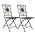 Chivari Vintage Copper Gold Brushed Barcelona Bistro Folding Chair CBBMC-AX-T