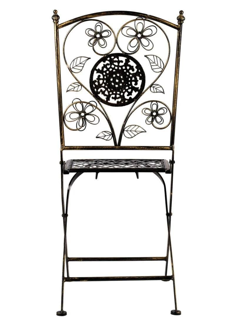 Chivari Vintage Copper Gold Brushed Barcelona Bistro Folding Chair CBBMC-AX-T