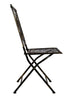 Chivari Vintage Copper Gold Brushed Barcelona Bistro Folding Chair CBBMC-AX-T