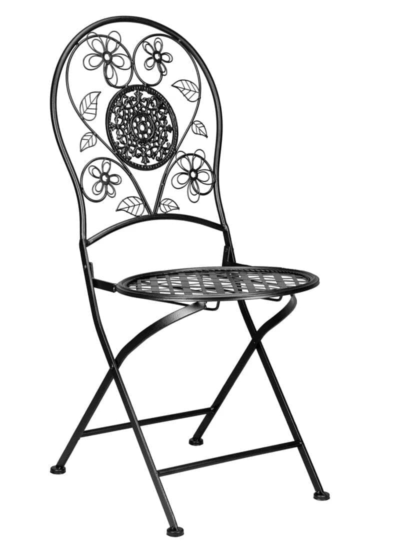 Chivari Barcelona Bistro Chair Black with Round Seat and Back CBBMRB-AX-T