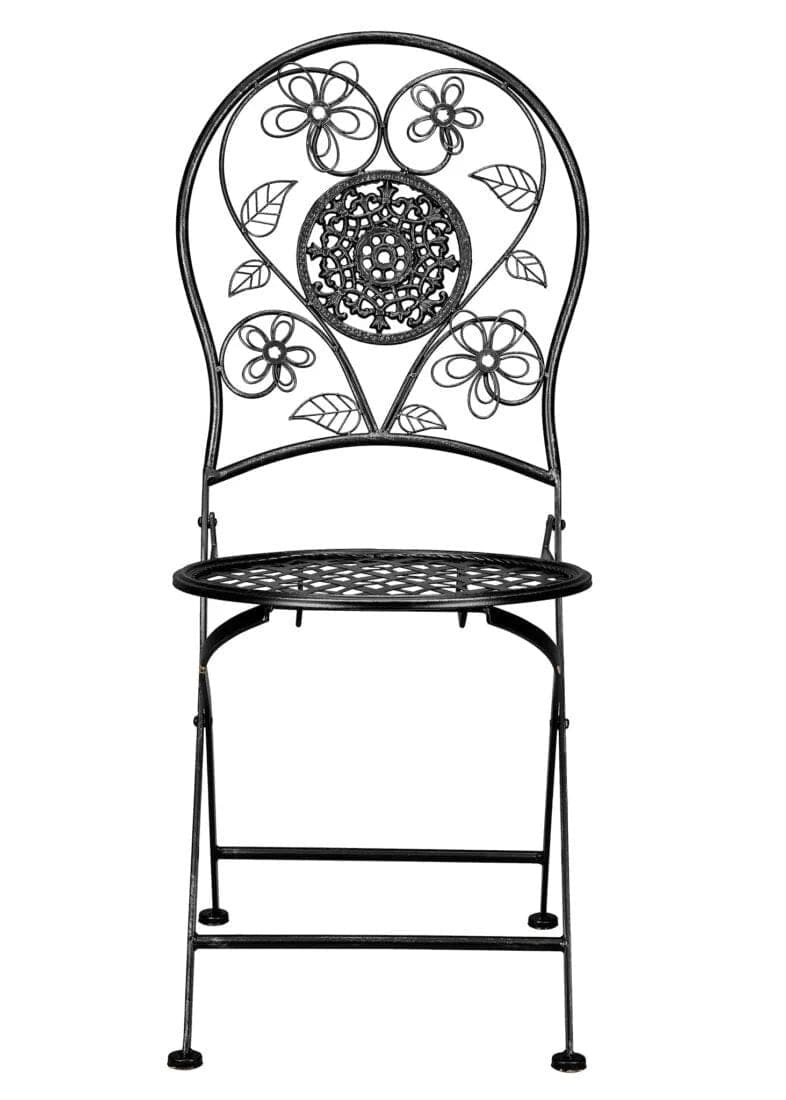 Chivari Barcelona Bistro Chair Black with Round Seat and Back CBBMRB-AX-T