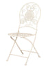 Chivari Barcelona Bistro Chair Antique White with Round Seat and Back CBBMRW-AX-T