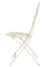 Chivari Barcelona Bistro Chair Antique White with Round Seat and Back CBBMRW-AX-T