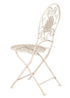 Chivari Barcelona Bistro Chair Antique White with Round Seat and Back CBBMRW-AX-T