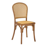 Chestnut Bent Cane Resin Chair