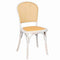 Chivari White Distressed Bent Cane Resin Chair CBCWD-ZG-T