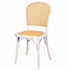 Chivari White Distressed Bent Cane Resin Chair CBCWD-ZG-T