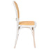Chivari White Distressed Bent Cane Resin Chair CBCWD-ZG-T