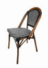 Toulouse Black and White French Bistro Set Includes 48" x 36" Table and 4 Chairs FBK-SQ-BLA-BLA4-AX