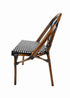 Toulouse Black and White French Bistro Set Includes 48" x 36" Table and 4 Chairs FBK-SQ-BLA-BLA4-AX