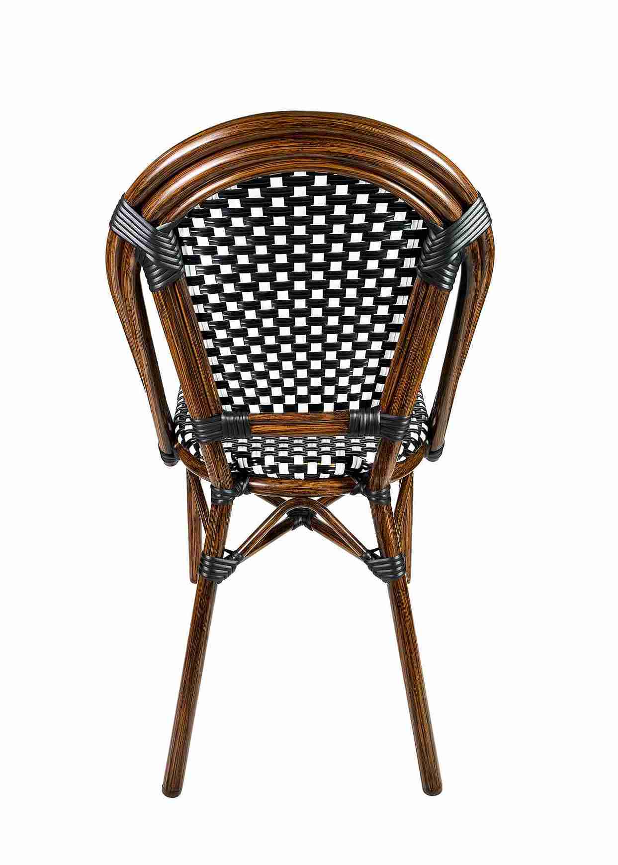 Toulouse Black and White French Bistro Set Includes 48" x 36" Table and 4 Chairs FBK-SQ-BLA-BLA4-AX