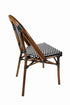 Toulouse Black and White French Bistro Set Includes 48" x 36" Table and 4 Chairs FBK-SQ-BLA-BLA4-AX