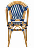 Toulouse Blue and White French Bistro Patio Dining Chair CBPBLU-AX-T