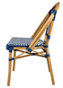 Toulouse Blue and White French Bistro Set Includes 40" Table and 4 Chairs FBK-BLU-BLU4-AX