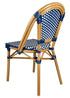 Toulouse Blue and White French Bistro Set Includes 40" Table and 4 Chairs FBK-BLU-BLU4-AX