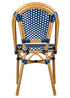 Toulouse Blue and White French Bistro Set Includes 40" Table and 4 Chairs FBK-BLU-BLU4-AX