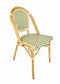 Toulouse Beige and Green French Bistro Patio Dining Chair CBPW-AX-T