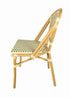Toulouse Beige and Green French Bistro Patio Dining Chair CBPW-AX-T