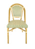 Toulouse Beige and Green French Bistro Set Includes 40" Table and 4 Chairs FBK-BG-W4-AX