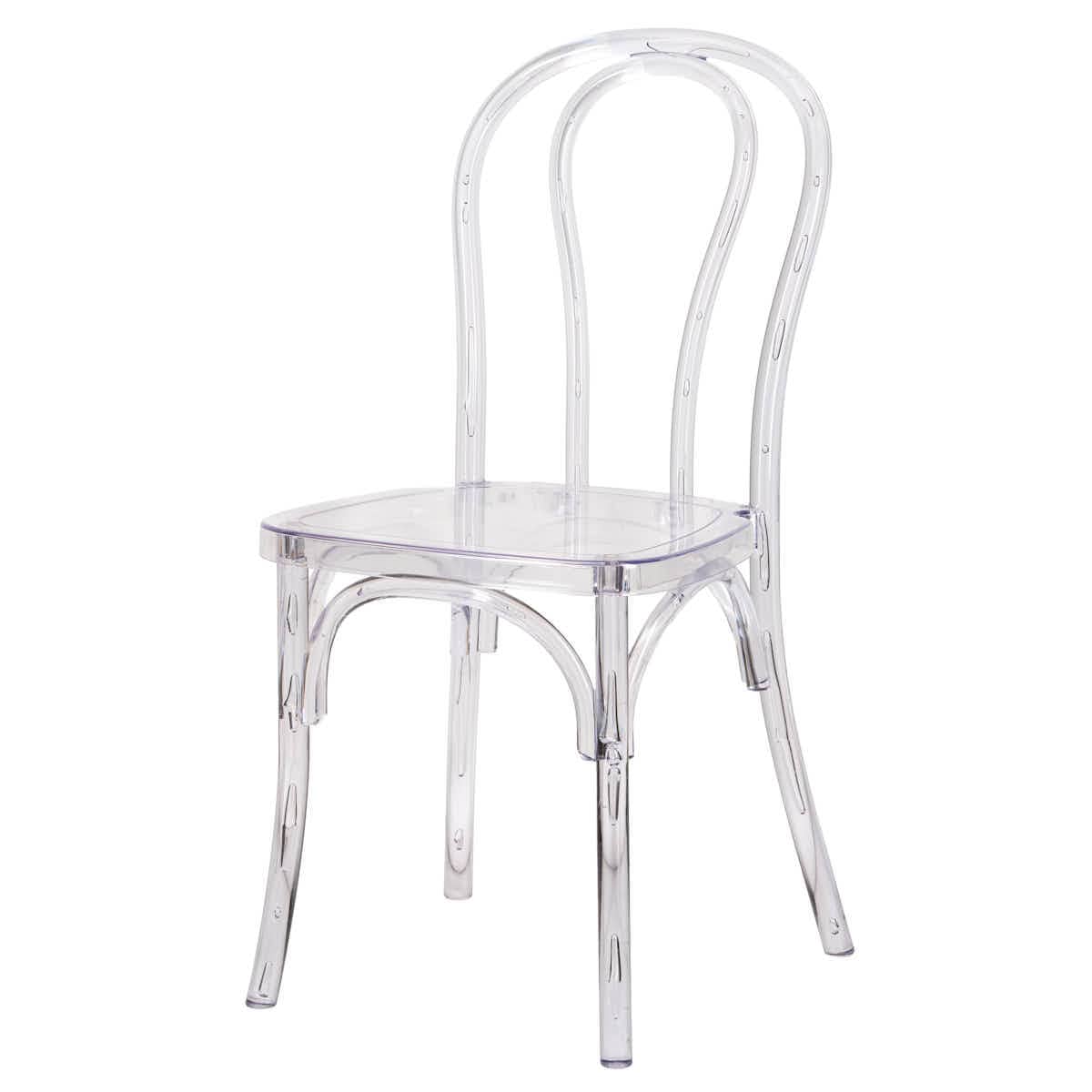 Chivari Clear Resin Bentwood Chair CBRCL-ZG-T