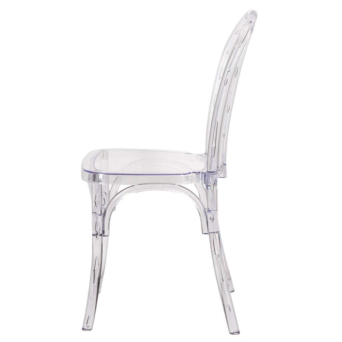 Chivari Clear Resin Bentwood Chair CBRCL-ZG-T