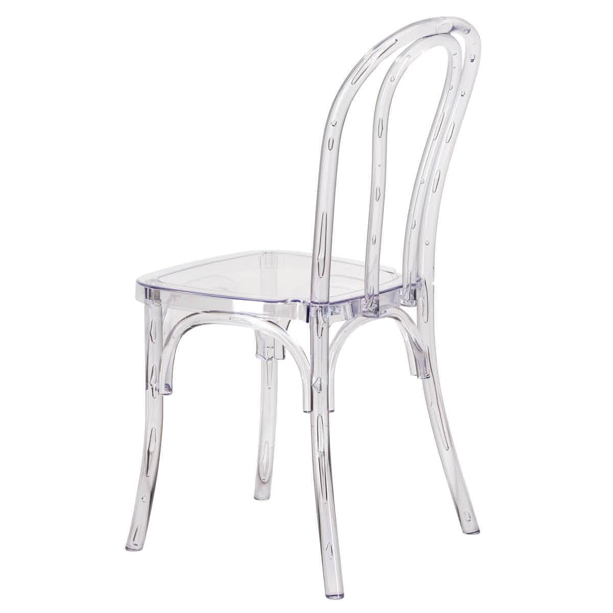 Chivari Clear Resin Bentwood Chair CBRCL-ZG-T