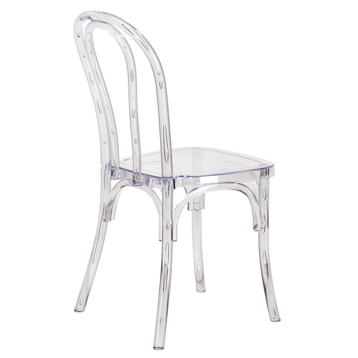 Chivari Clear Resin Bentwood Chair CBRCL-ZG-T
