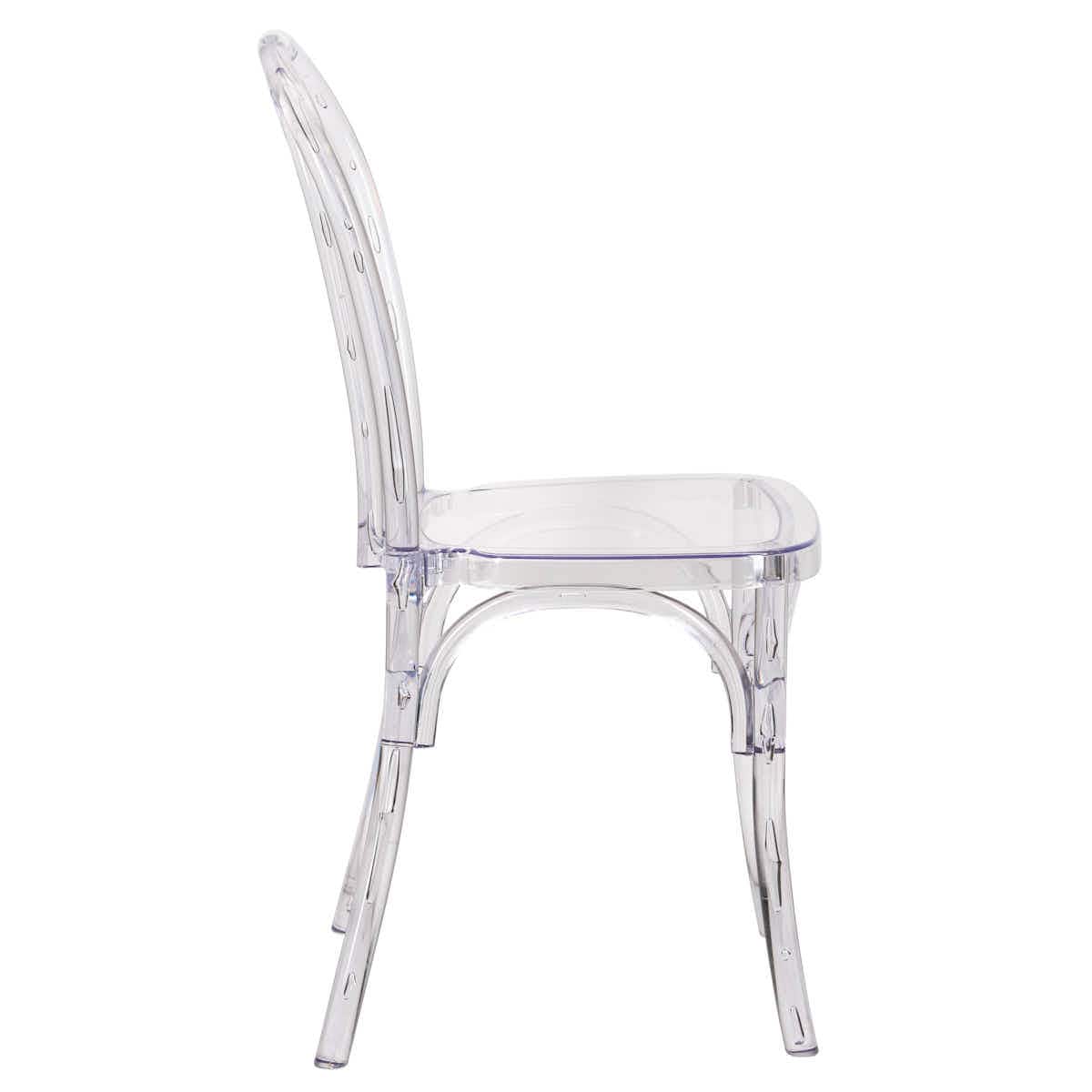 Chivari Clear Resin Bentwood Chair CBRCL-ZG-T