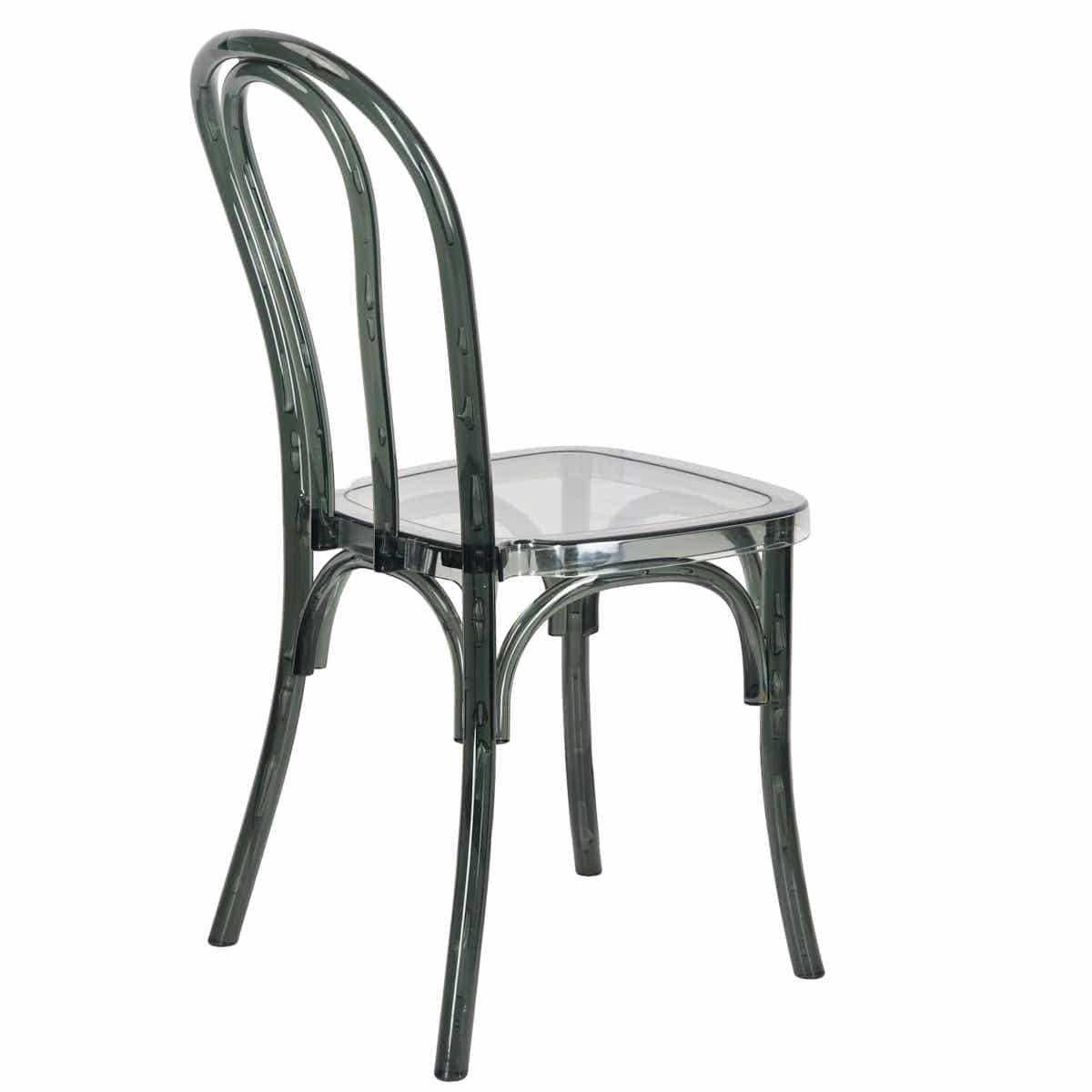 Chivari Clear Smoke Resin Bentwood Chair CBRSM-ZG-T