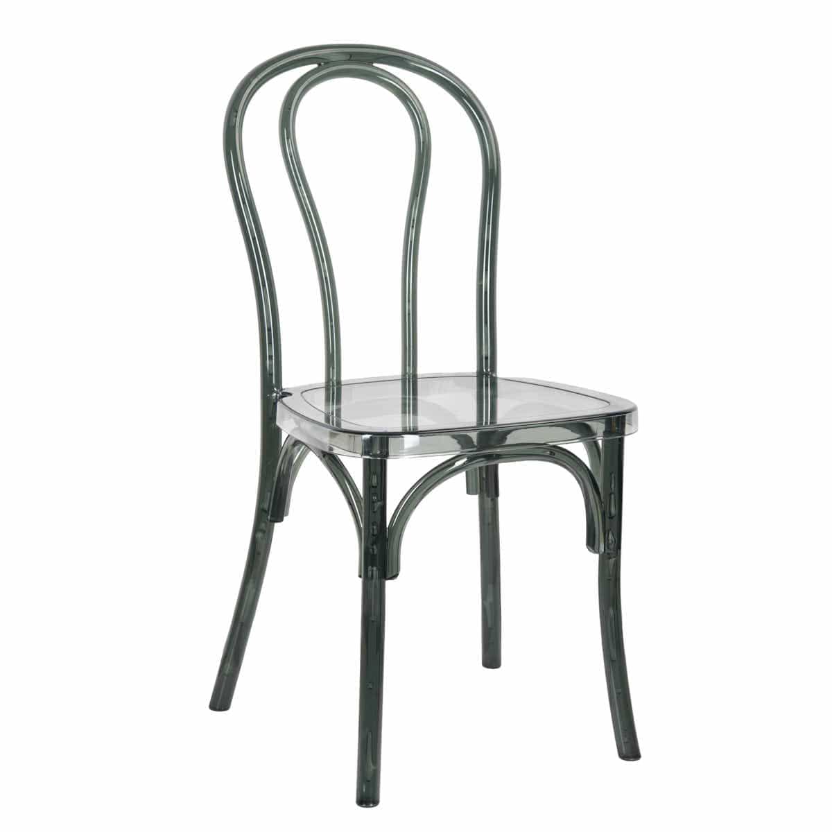 Chivari Clear Smoke Resin Bentwood Chair CBRSM-ZG-T