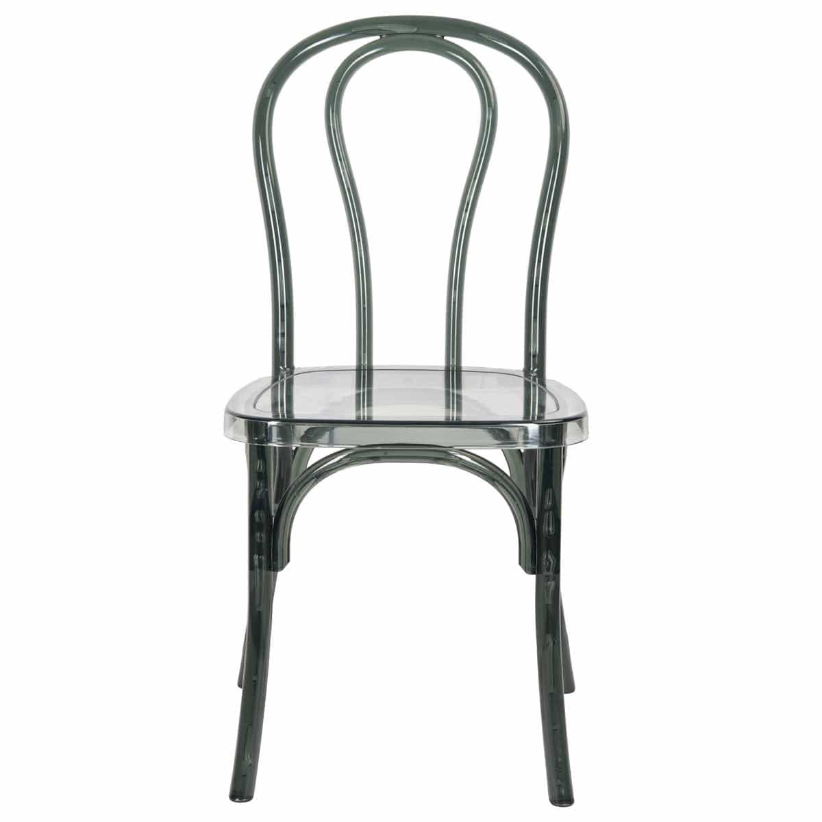Chivari Clear Smoke Resin Bentwood Chair CBRSM-ZG-T