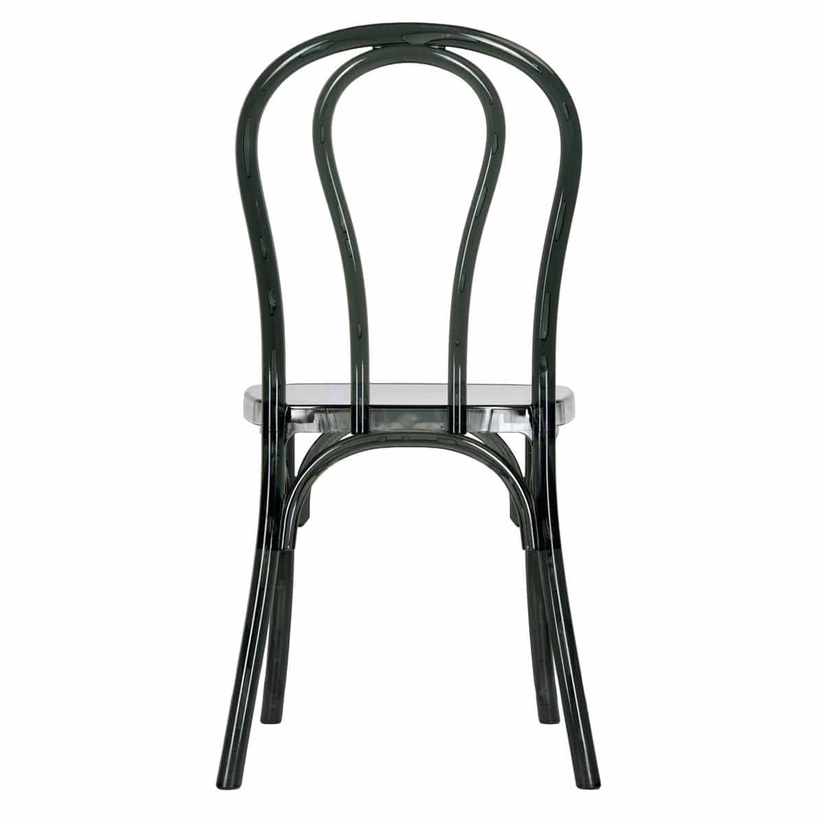 Chivari Clear Smoke Resin Bentwood Chair CBRSM-ZG-T