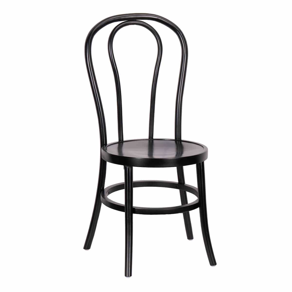 Chivari Black ToughWood™ Bentwood Chair with Round Seat CBWBR-ZG-T