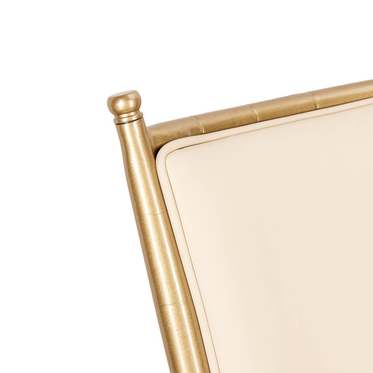 Lusso Luxury Chairs Chiavari 2.0 Bellissimo Champagne Gold Aluminum Chair with White Silicone Cushion CCA2CHG-AX