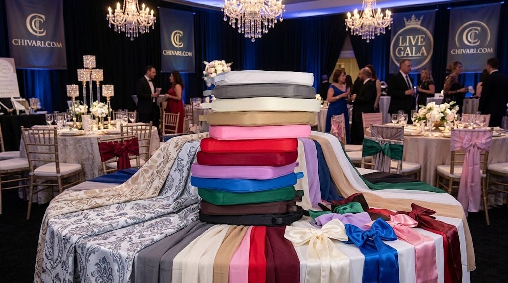 Cushions in the club's color with easy-clean linens