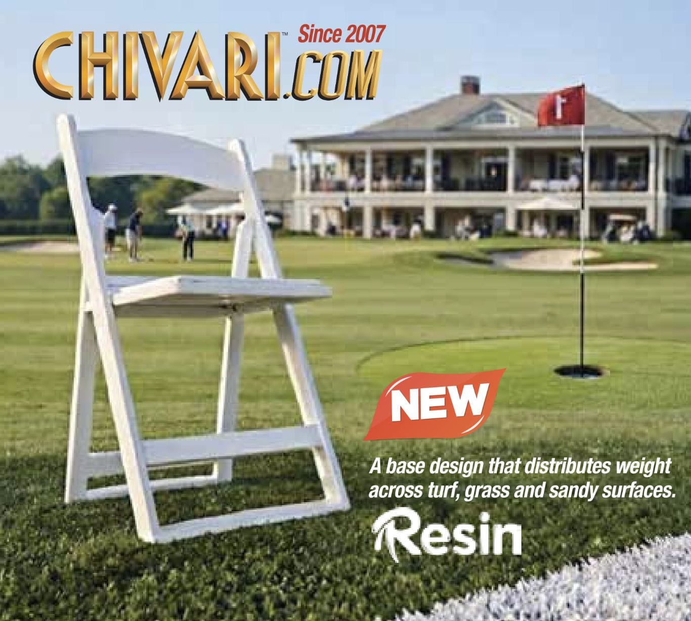 Grass and Turf Protection resin folding chair design
