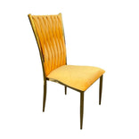 Caterpillar Chair Stainless Steel Gold Frame with Gold Cushions