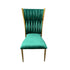 Chivari Caterpillar Chair Stainless Steel Gold Frame with Hunter Green Cushions CCPM-HG-AX-SO