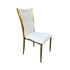 Chivari Caterpillar Chair Stainless Steel Gold Frame with Ivory Cushions CCPM-I-AX-SO