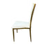 Chivari Caterpillar Chair Stainless Steel Gold Frame with Ivory Cushions CCPM-I-AX-SO