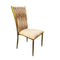 Chivari Caterpillar Chair Stainless Steel Gold Frame with Tan Cushions CCPM-T-AX-SO