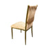 Chivari Caterpillar Chair Stainless Steel Gold Frame with Tan Cushions CCPM-T-AX-SO