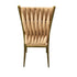 Chivari Caterpillar Chair Stainless Steel Gold Frame with Tan Cushions CCPM-T-AX-SO