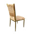 Chivari Caterpillar Chair Stainless Steel Gold Frame with Tan Cushions CCPM-T-AX-SO