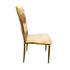 Chivari Caterpillar Chair Stainless Steel Gold Frame with Tan Cushions CCPM-T-AX-SO