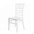 Chivari White BasicResin™ Chiavari Chair CCPW-v22-SG-T