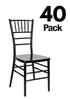Chivari 40 Chair Pack Black Steel Skeleton™ Resin Chiavari Chair CCRB-STEEL-AX-T-40