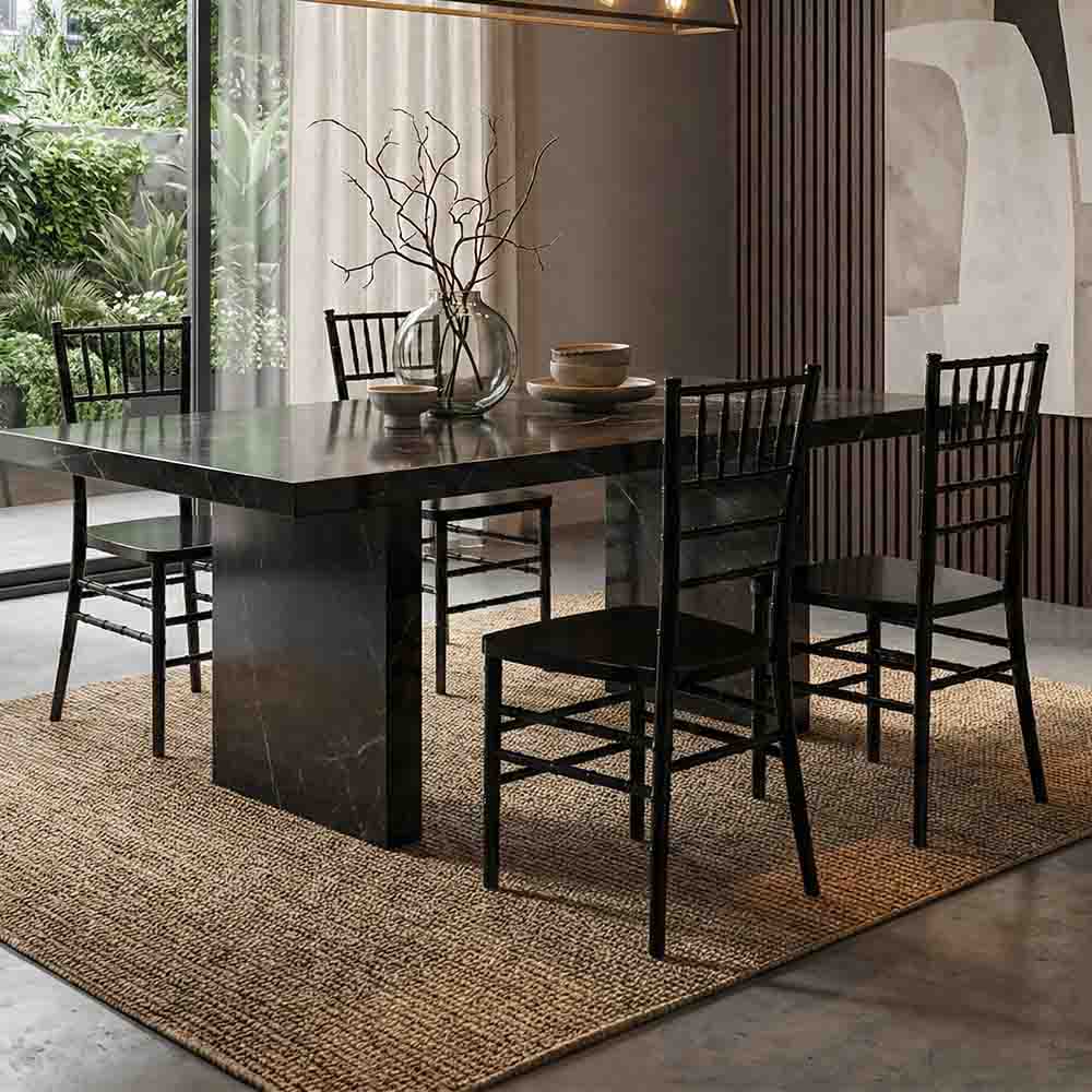 Chivari Black ToughResin Chiavari Chair - 4 Pack - Some Assembly Required CCRB-U-ZG-T-4